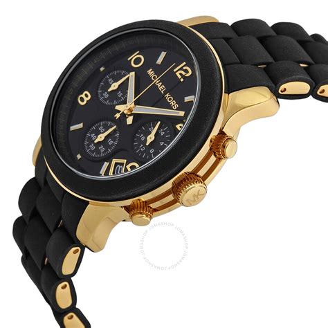 michael kors chronograph black|Michael Kors all black watch.